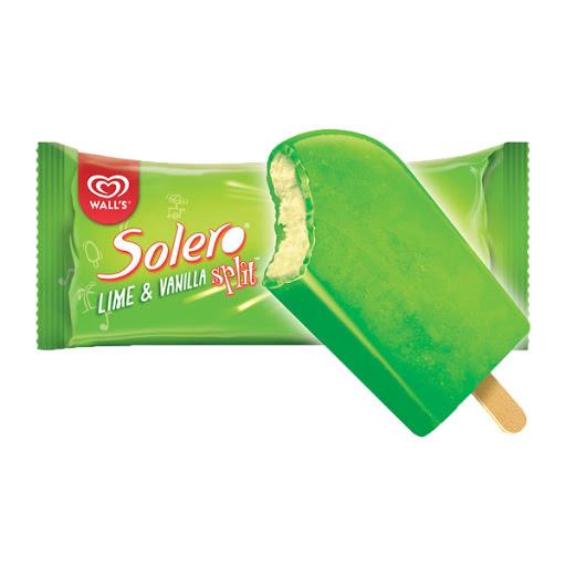 WALL'S Solero Lime Vanilla Split Ice Cream Stick 63g