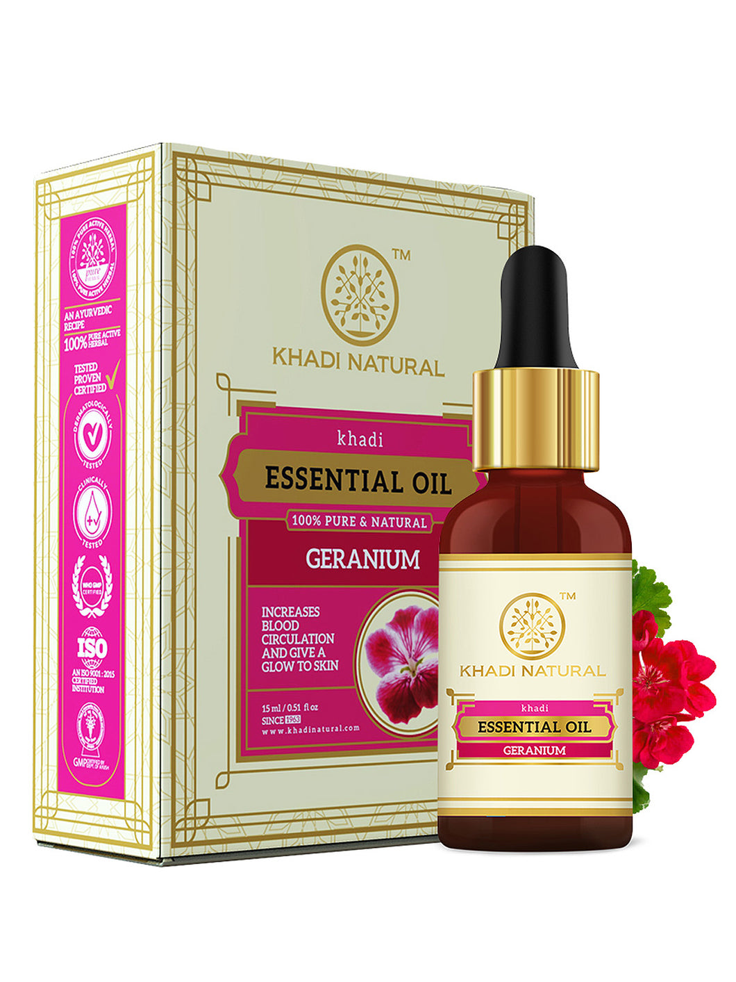 Khadi Natural Essential oil Geranium