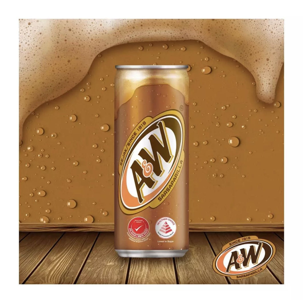 A&W Sarsaparilla Root Beer Can 320ml