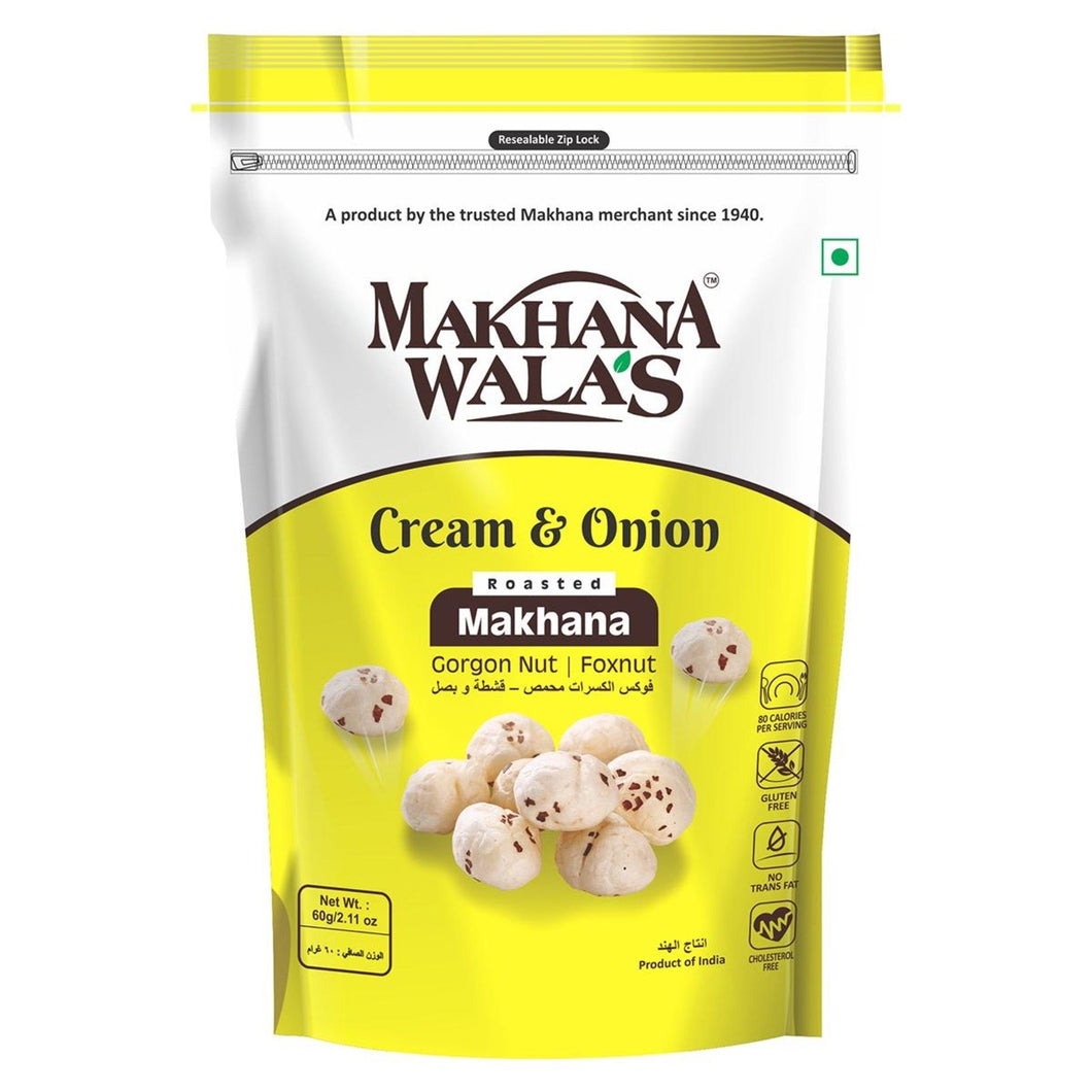 MAKHANA WALA'S Cream & Onion Roasted Makhana 60g