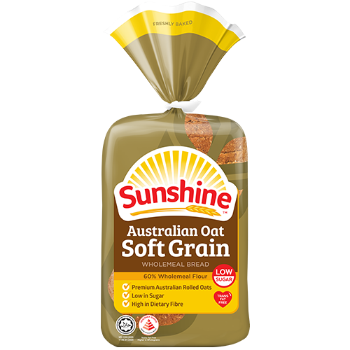 SUNSHINE Australian Oat Soft Grain Wholemeal Bread 400g