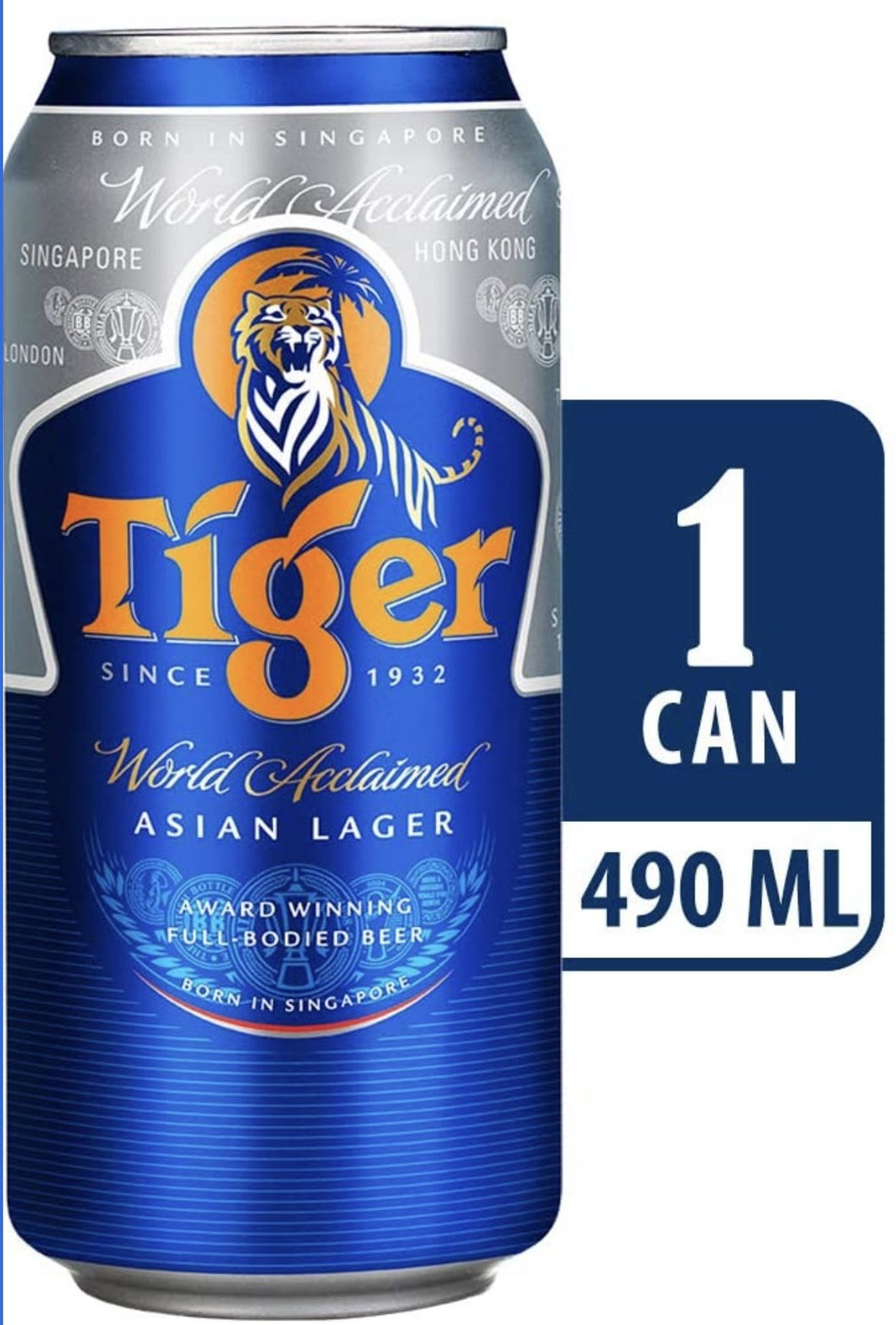 TIGER Lager Beer Can 490ml