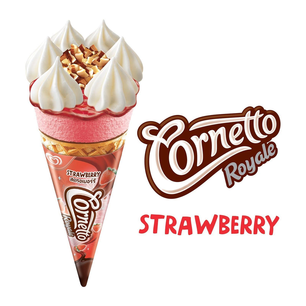 WALL'S Cornetto Royale Strawberry Ice Cream Cone 88g
